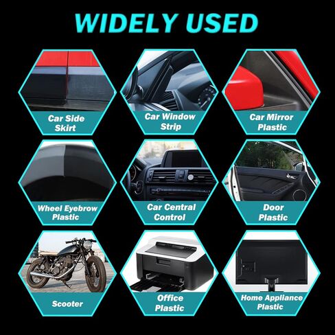 عامل تجديد البلاستيك، مجموعة وكيل تجديد الأجزاء البلاستيكية للسيارة مكونة من قطعتين، طلاء سيراميك للجزء الداخلي من البلاستيك مع إسفنجة وفوهة، يقاوم الماء والأشعة فوق البنفسجية والأوساخ ولا يلبس، 200 مل in Kuwait