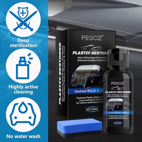 مرمم بلاستيك السيارة لجلب المطاط والفينيل والبلاستيك 50 مل عامل طلاء منشط لبلاستيك السيارة يمنع جفاف الشيخوخة للسيارات والشاحنات والدراجات النارية in Kuwait