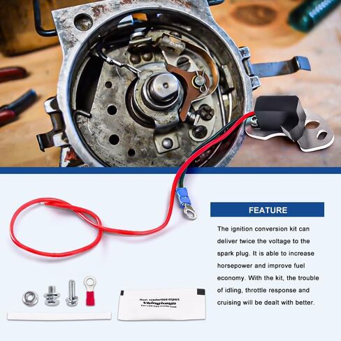 loosoo 1247 Ignition Conversion Kit Compatible with Ford Tractor 2N 8N 9N 4 Cyl 1939-1950, 12-Volt Negative Ground Ignition Kit in Saudi Arabia