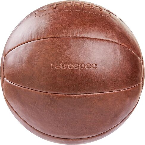 Retrospec Core Weighted Medicine Ball 4, 6, 8, 10, 12, 14, 16, 20 lbs, Soft Touch Vegan Leather with Sturdy Grip for Strength Training, Recovery, Balance Exercises and Other Full-Body Workouts in Saudi Arabia