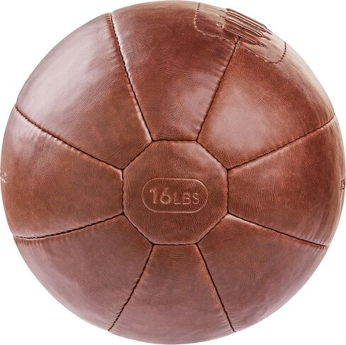 Retrospec Core Weighted Medicine Ball 4, 6, 8, 10, 12, 14, 16, 20 lbs, Soft Touch Vegan Leather with Sturdy Grip for Strength Training, Recovery, Balance Exercises and Other Full-Body Workouts in Saudi Arabia
