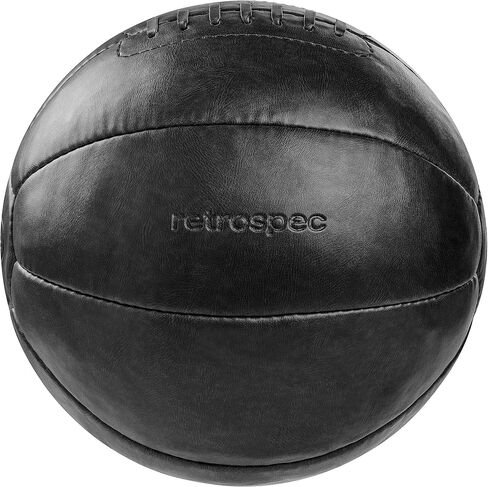 Retrospec Core Weighted Medicine Ball 4, 6, 8, 10, 12, 14, 16, 20 lbs, Soft Touch Vegan Leather with Sturdy Grip for Strength Training, Recovery, Balance Exercises and Other Full-Body Workouts in Saudi Arabia