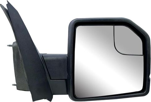 Replacement Driver Left Side Door Mirror Manual Folding Power Glass No Heated No Signal Light Textured Back Cover For Ford F-150 from 2015 to 2020 in Saudi Arabia