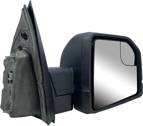 Replacement Driver Left Side Door Mirror Manual Folding Power Glass No Heated No Signal Light Textured Back Cover For Ford F-150 from 2015 to 2020 in Saudi Arabia