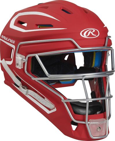 Rawlings | MACH Catcher's Helmet | Baseball | Junior (6 1/2" - 7") | Scarlet/White in Saudi Arabia
