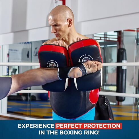 Defy Sports Leather Thai Pads - Strike Curved Karate Pads with Double Layered Buckle Straps - Perfect for Boxing, Karate & MMA Training - Durable & Lightweight Kicking Pads (1 Per Pack) in Kuwait