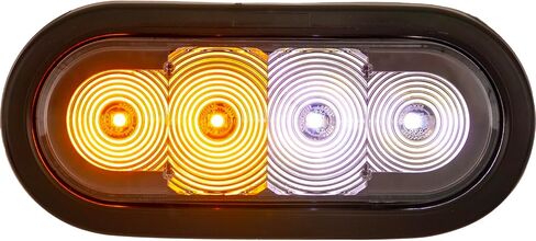 منتجات المشترين SL62AG 6 بوصة LED ضوء ستروب بيضاوي للشاحنات ومركبات الطوارئ، مصابيح LED كهرمانية/خضراء مع عدسات شفافة، أضواء وامضة للمركبات in Saudi Arabia