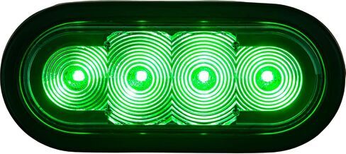 منتجات المشترين SL62AG 6 بوصة LED ضوء ستروب بيضاوي للشاحنات ومركبات الطوارئ، مصابيح LED كهرمانية/خضراء مع عدسات شفافة، أضواء وامضة للمركبات in Saudi Arabia