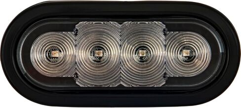 منتجات المشترين SL62AG 6 بوصة LED ضوء ستروب بيضاوي للشاحنات ومركبات الطوارئ، مصابيح LED كهرمانية/خضراء مع عدسات شفافة، أضواء وامضة للمركبات in Saudi Arabia