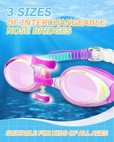 Victoper Kids Swim Goggles, 2 Pack Anti Fog&UV Swimming Goggles for Child 3-15, No Leaking Swim Goggles for Boys Girls in Saudi Arabia