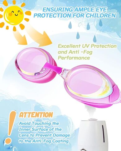 Victoper Kids Swim Goggles, 2 Pack Anti Fog&UV Swimming Goggles for Child 3-15, No Leaking Swim Goggles for Boys Girls in Saudi Arabia