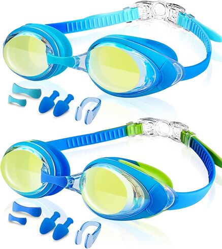 Victoper Kids Swim Goggles, 2 Pack Anti Fog&UV Swimming Goggles for Child 3-15, No Leaking Swim Goggles for Boys Girls in Saudi Arabia