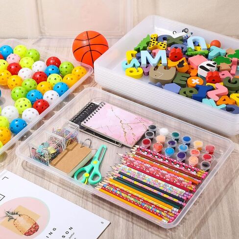 Maitys 15 Pack Plastic Art Trays 12 x 16 Inch Sensory Trays, Classic Color in Kuwait