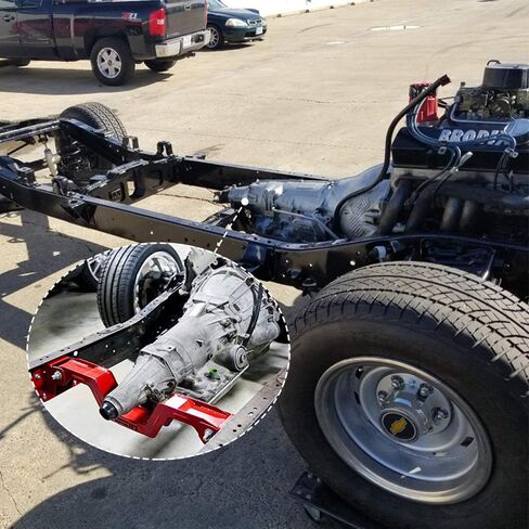 ELITEWILL LS Swap Transmission Crossmember with Black Powder Coating Fit for 1963-1972 Chevy C10 GM Full Size Pickup in Saudi Arabia