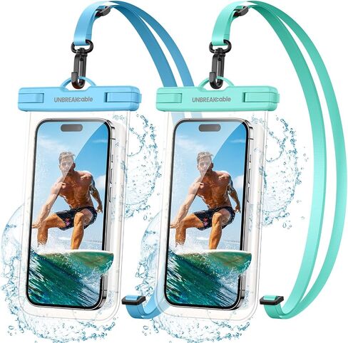 UNBREAKcable Waterproof Phone Pouch, IPX8 Universal Waterproof Phone Case Dry Bag with Lanyard for iPhone 15 14 13 12 11 Pro Max XR X XS SE 8 Plus Samsung S23 S22 Ultra S21 S10 Pixel up to 7", 2 Pack in Saudi Arabia