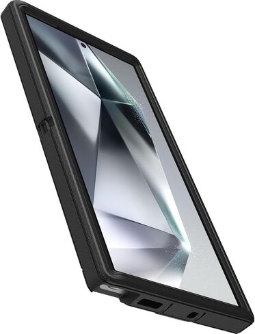 OtterBox Samsung Galaxy S24 Ultra Defender Series Case - BLACK, rugged & durable, with port protection, includes holster clip kickstand in Saudi Arabia
