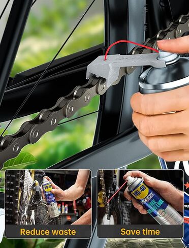 Motorcycle Chain Oiler, Upgraded (#428H) Motorbike Chain Gear Oiler Cleaner Spray-on Auxiliary Motorcycle Chain Tool for Daily Care Compatible with Most Chain Lube Can in Kuwait