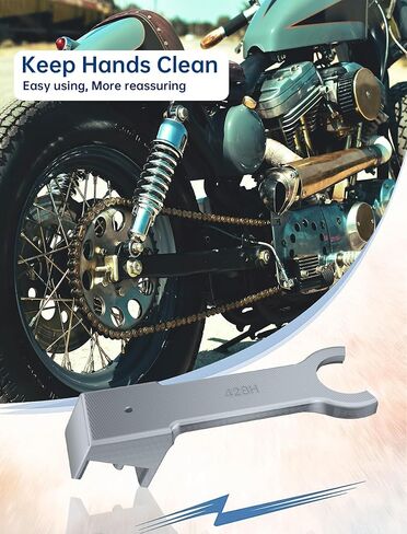 Motorcycle Chain Oiler, Upgraded (#428H) Motorbike Chain Gear Oiler Cleaner Spray-on Auxiliary Motorcycle Chain Tool for Daily Care Compatible with Most Chain Lube Can in Kuwait
