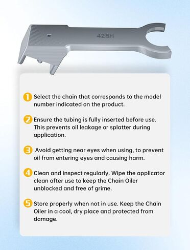 Motorcycle Chain Oiler, Upgraded (#428H) Motorbike Chain Gear Oiler Cleaner Spray-on Auxiliary Motorcycle Chain Tool for Daily Care Compatible with Most Chain Lube Can in Kuwait