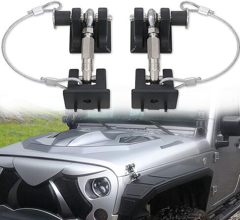TJ Hood Latches for Jeep Wrangler, Locking Hood Latch for 1997-2006 Jeep Wrangler TJ Accessories, Upgrade, Eliminate Hood Flutter Bounce,1Pair in Saudi Arabia