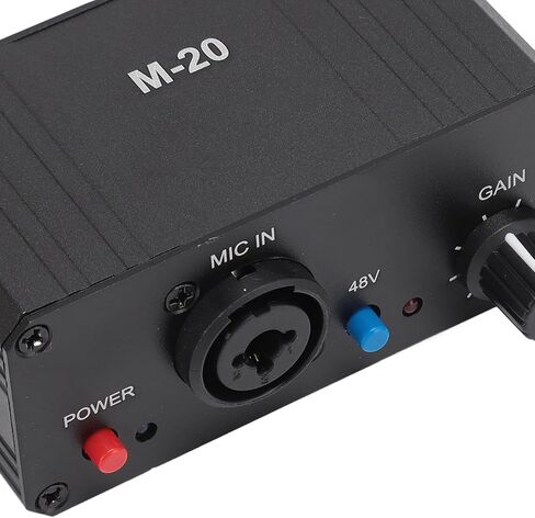 معزز كسب الميكروفون Preamp للميكروفون، مخرج طاقة فانتوم XLR بقدرة 48 فولت للميكروفون الديناميكي والمكثف in Saudi Arabia