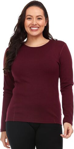 100% Merino Wool - Women's Expedition Weight Crew - Heavyweight Top - No Itch Renewable Fabric in Saudi Arabia