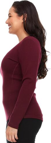 100% Merino Wool - Women's Expedition Weight Crew - Heavyweight Top - No Itch Renewable Fabric in Saudi Arabia