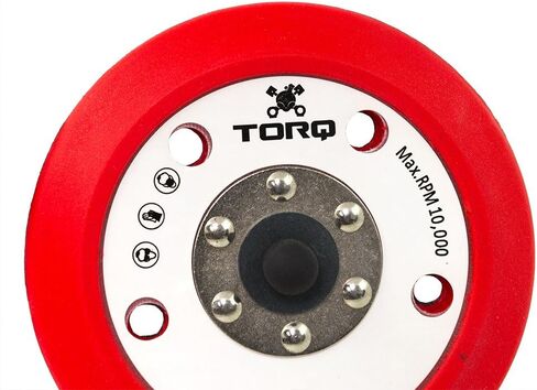 TORQ BUFLC201 R5 Dual-Action Backing Plate with Hyper Flex Technology, Red (5 Inch) in Saudi Arabia