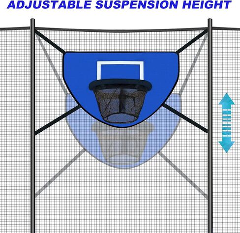 طوق كرة السلة ليدوين ترامبولين مع مضخة وكرة صغيرة، مقاوم للماء، مواد ناعمة واقية من الشمس، سهل التجميع، قوي لملاءمة الغطس، ملحق ترامبولين للترامبولين وجميع الأعمار in Kuwait