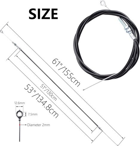 طقم كابل فرامل دبوس من Gmailmall خلفي 4 بوصات مع كابل خانق 60 بوصة لـ Predator 212 420 196cc ATV Manco Bandit Critter 1492 4316 297 Go Kart Rotary 484 Azusa 2251-B Yard Cart in Kuwait