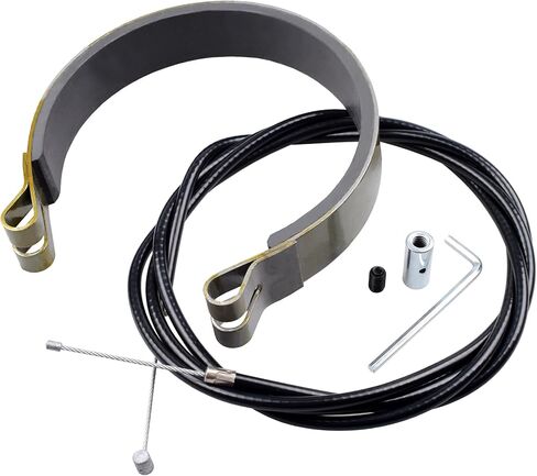 Rear 4" Drum Brake Band Pin Brake Cable Kit with 60" Throttle Cable for Predator 212 420 196cc ATV Manco Bandit Critter 1492 4316 297 Go Kart Rotary 484 Azusa 2251-B Yard Cart in Saudi Arabia