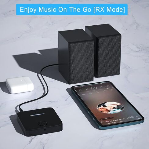 AMANKA Bluetooth Transmitter for TV Audio Bluetooth Adapter for Stereo Receiver Bluetooth Transmitter Receiver 2 in 1 Aux Bluetooth Adapter Low Latency for TV Laptop PC Wireless Headphones Speakers in Saudi Arabia