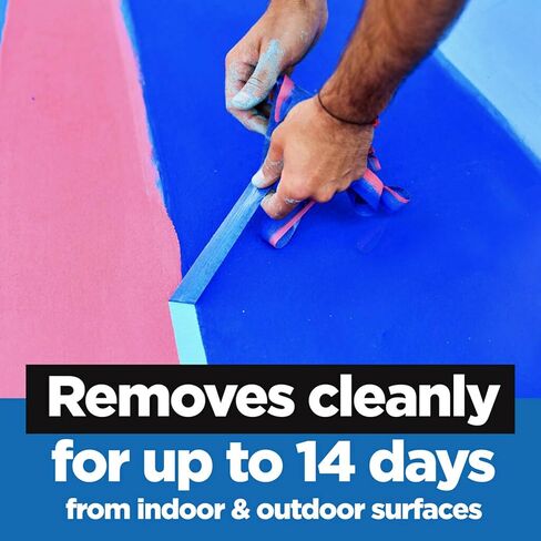 شريط الرسام سكوتش بلو الأصلي متعدد الأسطح، 1.88 بوصة. × 60 ياردة، أزرق، شريط طلاء يحمي الأسطح ويزيل بسهولة، شريط طلاء للاستخدام الداخلي والخارجي (2090-48NC) in Kuwait