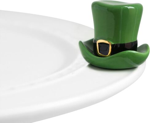Nora Fleming Spot o' Irish (St. Patty Hat) A87 - Hand-Painted Ceramic Holiday Décor - Spring Minis for The Home and Office Green in Saudi Arabia