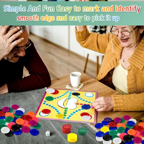 Coopay 1000 Pieces Plastic Poker Chips Poker Card Game Chips Bulk 10 Colors Learning Counters Disks Bingo Chip Counting Markers for Math Practice, Game Tokens and Teaching Rewards, 25 mm/ 1 Inch in Saudi Arabia