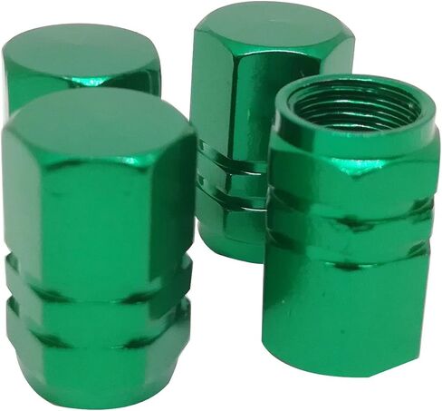 4 PCS Style Polished Aluminum Chrome Tire Valve Stem Caps (Blue) in Saudi Arabia