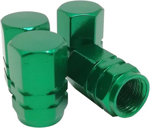4 PCS Style Polished Aluminum Chrome Tire Valve Stem Caps (Blue) in Saudi Arabia
