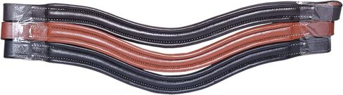 Majestic Ally Curved Crystal Padded Premium Leather English Browband for Horse Bridle (Black) in Saudi Arabia