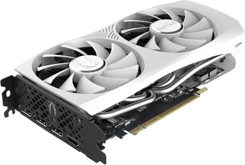 ZOTAC Gaming GeForce RTX 4070 Twin Edge OC White Edition DLSS 3 12GB GDDR6X 192-bit 21 Gbps PCIE 4.0 بطاقة رسومات مدمجة للألعاب، IceStorm 2.0 تبريد متقدم، إضاءة Spectra RGB، ZT-D40700Q-10M in Saudi Arabia