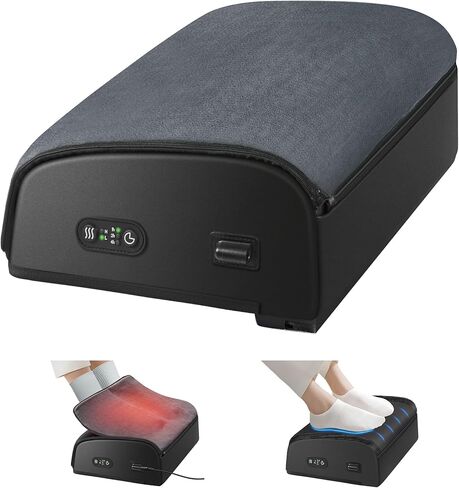 Comfier Heated Foot Rest for Under Desk at Work&Foot Warmer,Adjustable Ergonomic Foot Stand,Office Chair&Home Gaming Desk Footstool,Memory Foam Support Cushion for Back Pain Relief,Gifts for Men,Women in Kuwait