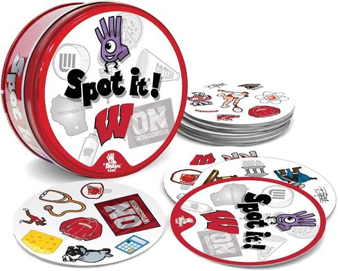 MasterPieces Game Day - NCAA Wisconsin Badgers Spot It Game For Kids, Adults, And Family in Saudi Arabia
