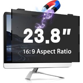 Magnetic Computer Privacy Screen 27 Inch, Removable Hanging Privacy Screen Shield for Frameless Monitor 16:9 Widescreen, Anti Blue Light Privacy Filter, Anti-Glare Protector