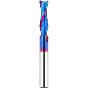 Spiral Router Bits Up Down Compression Bit 1/4 inch Cutting Diameter with Nano Blue Coated, 1/4 inch Shank Solid Carbide CNC End Mill for Wood Carving Engraver Milling Cutters in Kuwait