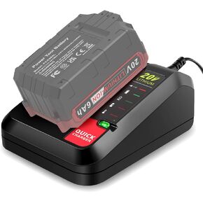 20V Charger PCC692L for Black and Decker 20V Lithium Battery Charger and Porter-Cable 20V Battery Charger, Compatible with Black & Decker 20V Battery LBXR20 and Porter-Cable 20V Battery