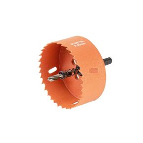 Bi-Metal Hole Saw Drill Bit HSS Fast Hole Cutter with Arbor and Centring Drill for Wood, Sheet Metal, Plasterboard, Iron, Plastic (3-5/32"(80mm))