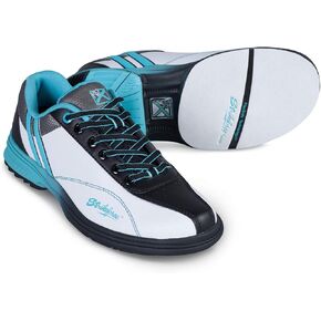 KR Strikeforce Womens Starr White/Black/Teal Performance Bowling Shoe