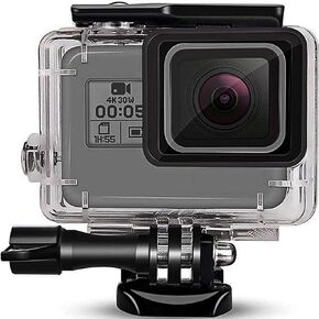 غطاء مقاوم للماء بطول 148 قدم/40 متر من FitStill لكاميرا Go Pro Hero 2018/7/6/5 باللون الأسود، غطاء حماية للغوص تحت الماء مع ملحقات دعامة لكاميرا الحركة Go Pro Hero7 Hero6 Hero5 باللون الأسود
