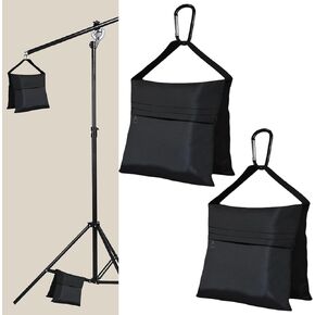 Eurmax USA Photography Sand Weight Bags Heavy Duty Saddlebags for Photography Video Equipments, Backdrop Stand, Light Stand,Photo Tripod, Canopy Tent, Umbrella Base, Fishing Chair,Picnic Table 2-Pack