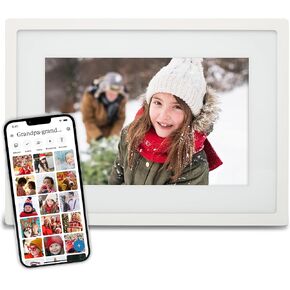 Skylight Digital Picture Frame - WiFi Enabled with Load from Phone Capability, Touch Screen Digital Photo Frame Display - Customizable Gift for Friends and Family - 10 Inch Gold