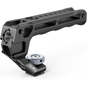 SmallRig Lightweight Cold Shoe Top Handle, Grip for DSLR Camera Cage, Universal Top Handle with 5 Cold Shoe Adapters and Cold Shoe Base (Lite) - 3764